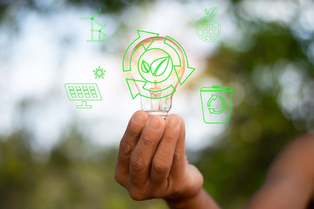 conceitos de redução de CO2 para o ambiente aquecimento global desenvolvimento sustentável e o negócio de energia renovável verde do mundo do futuro